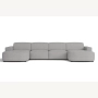 Olio Nobile Nowoczesna sofa w kształcie litery U Tkanina Raven 7